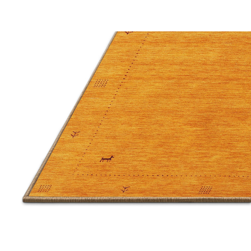 Tapis abstrait orange, Rectangle 2 pi x 3 pi