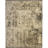 Rapture Abstract Cotton Beige Area Rug