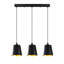 Lustre industriel scandinave, structure en métal noir, hauteur réglable 46,1 po x 8,3 po | 3 x douilles E27 de 40 W maximum | Conception élégante pour la maison, la salle à manger ou le bureau, classé IP20, parfait pour l'esthétique moderne-1440330110