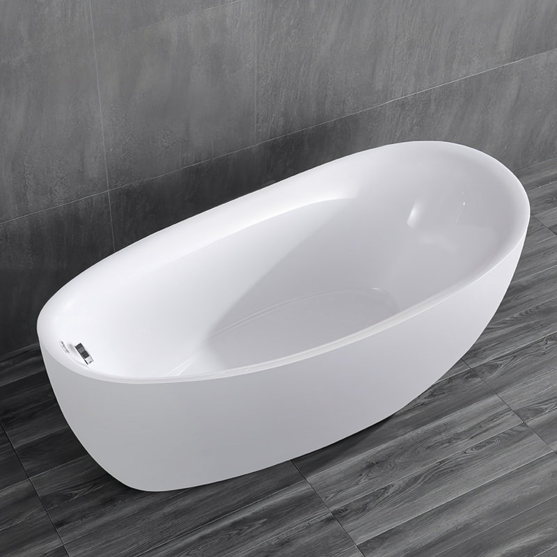 62.99'' W 28.35'' H Tub & Shower Kit, White