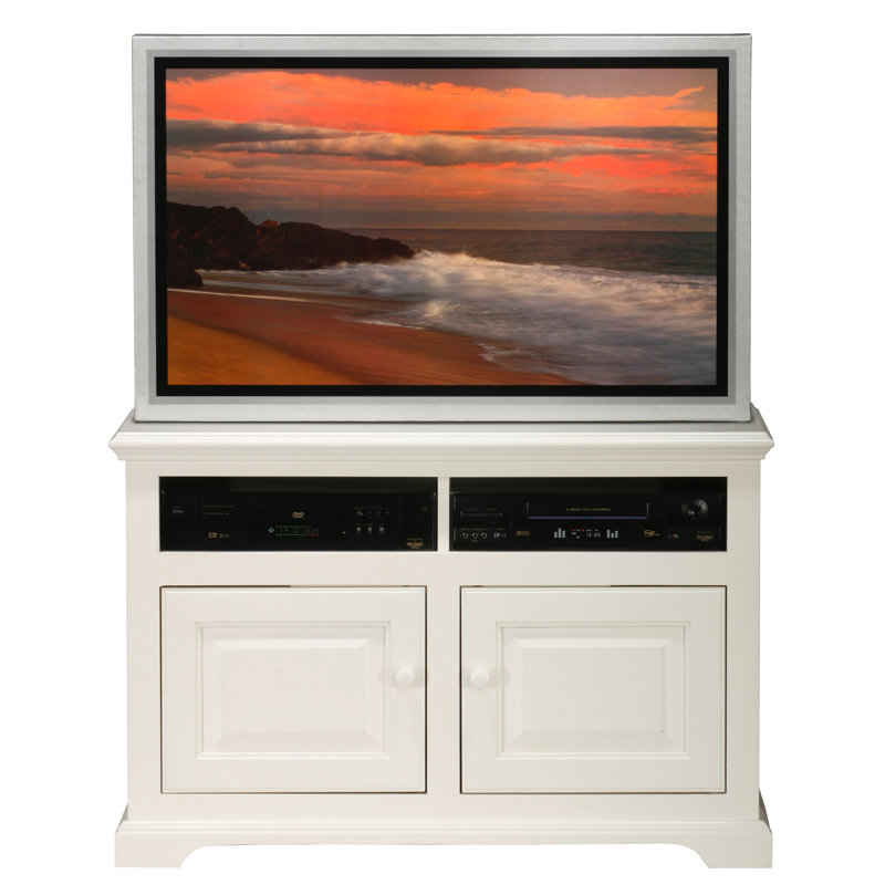 Meuble télé en bois massif pour téléviseur de 43 po ou moins Wentzel, Bois, Aqua captivant