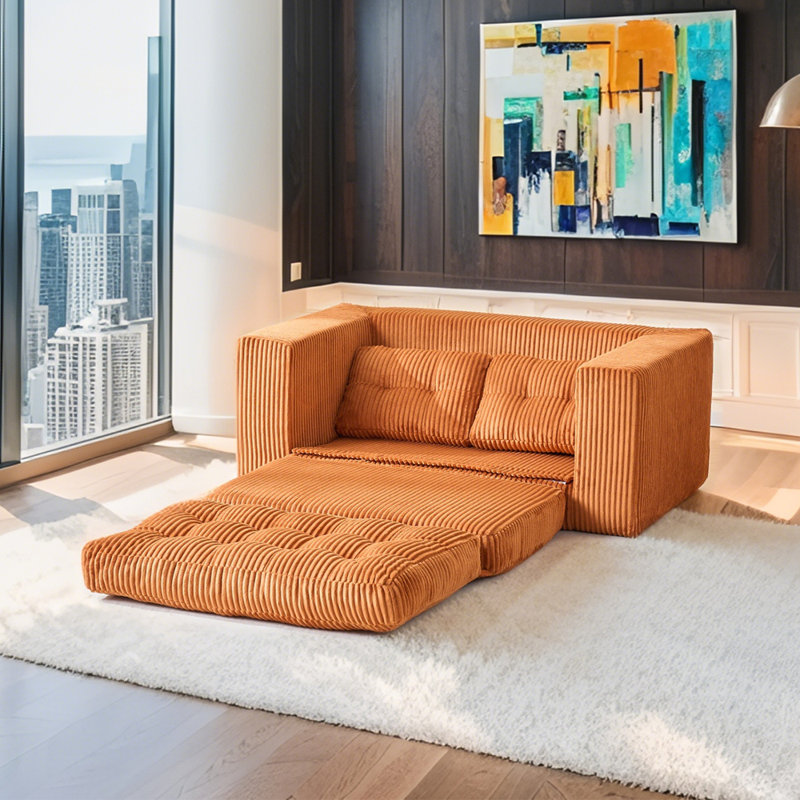 Causeuse convertible 2 en 1, Orange