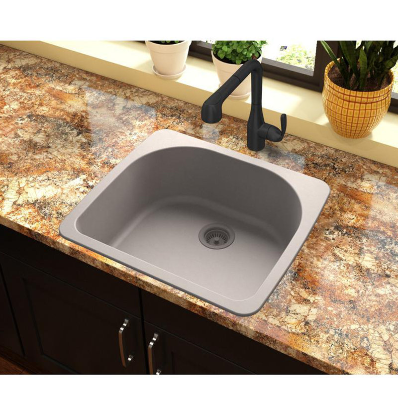 Évier de cuisine à montage sur plan Quartz Classic L 25 po x l 22 po, Grèges