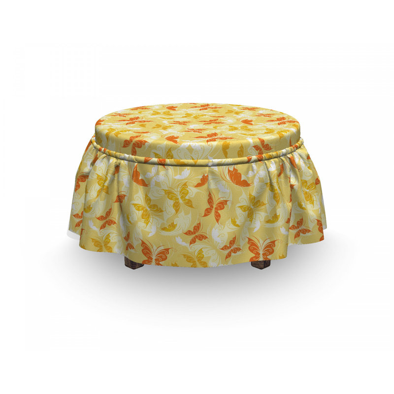 Ensemble de housse pour repose-pieds à coussins carrés pour boîte 2 pièces