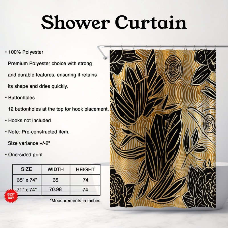 Bold Romance - Premium Shower Curtain, 74"H x 71"W