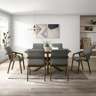 Nedyo 6 - Person Pedestal Dining Set