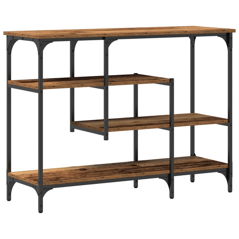 Console Table Metal Medium, Old Wood