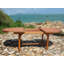 Afrin Oval Eucalyptus Solid Wood Extendable Outdoor with Umbrella Hole Dining Table - 170 cm W 110 cm D