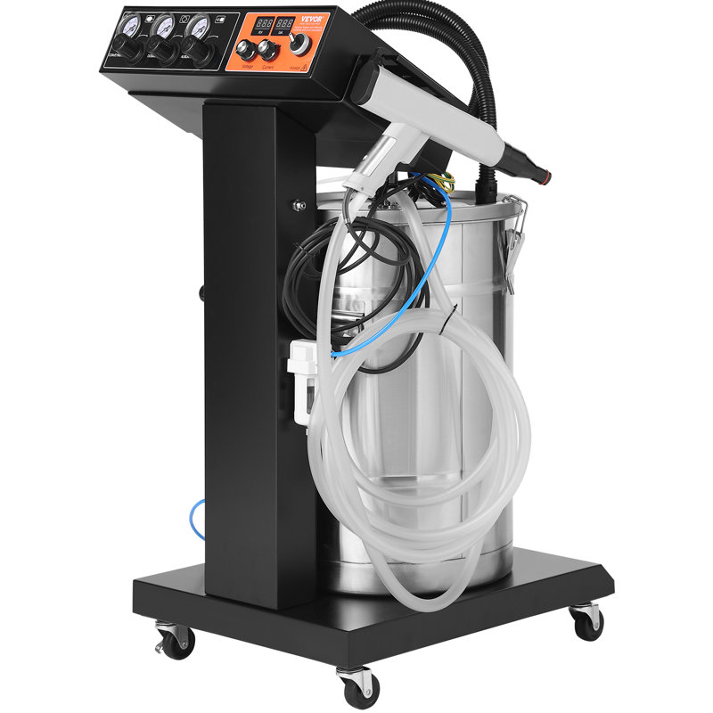 Powder Coating System, 40 W 100KV Electrostatic Output Powder Coating Kit with 50L Powder Hopper