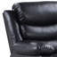Fauteuil inclinable électrique en cuir synthétique noir