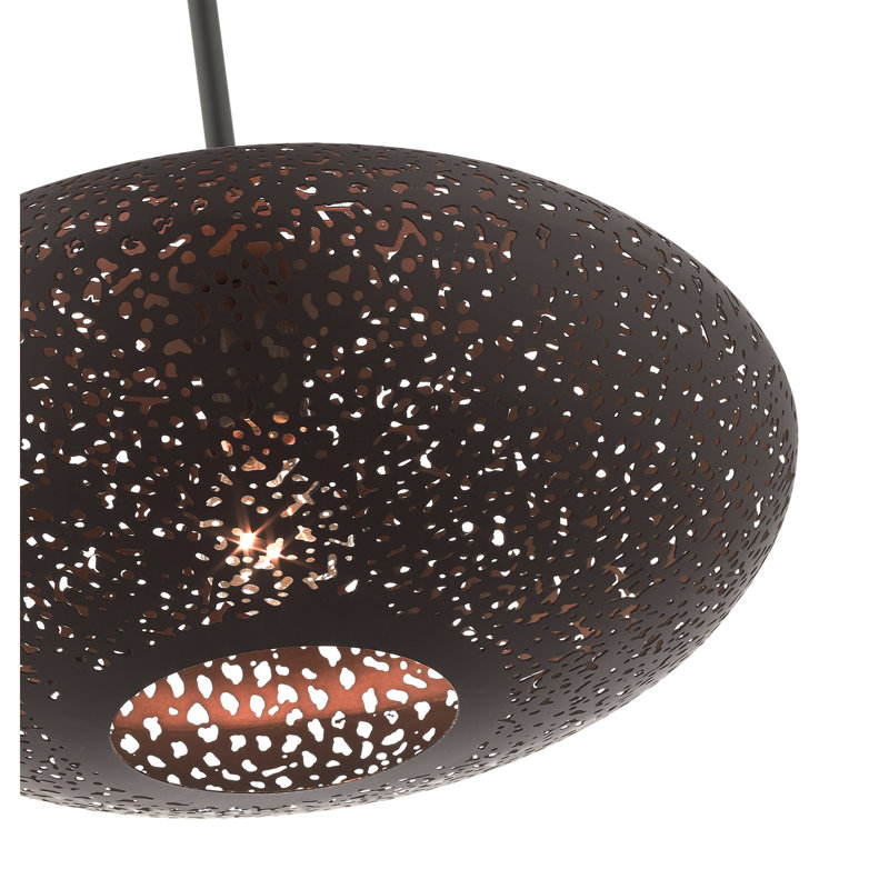 Luminaire suspendu géométrique 1 lumière Bion, Bronze