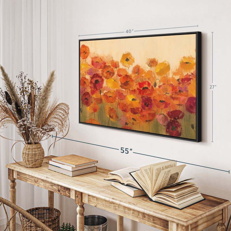 Impression sur toile Vibrant Summer Poppies, H 27 po x l 40 po