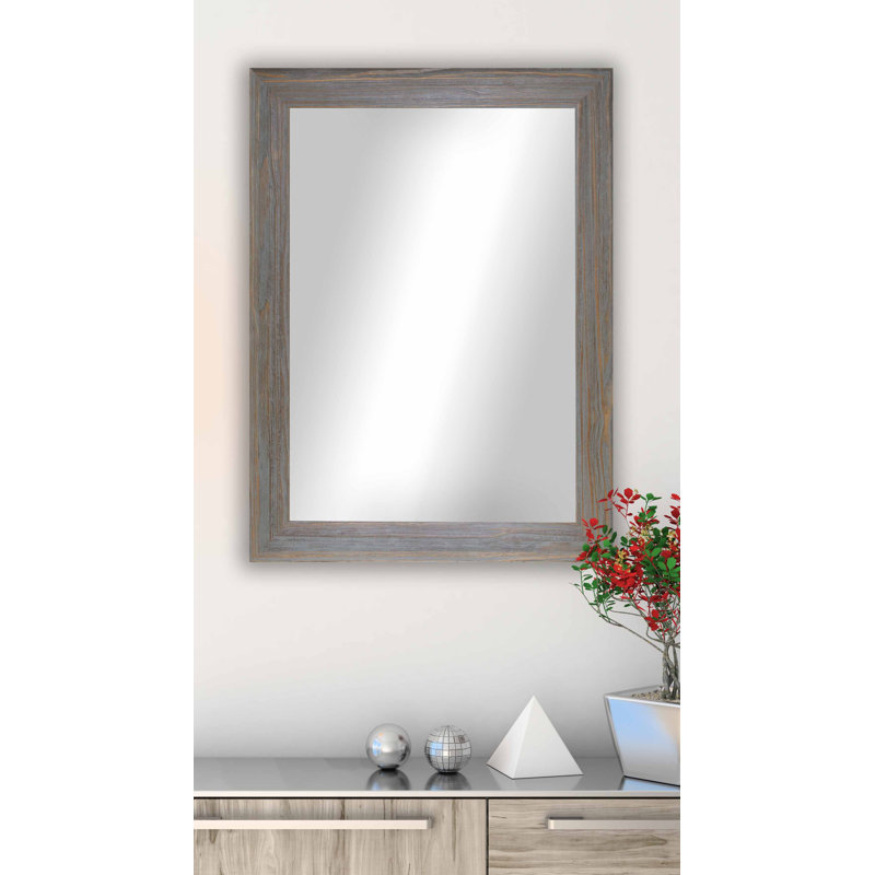 Pernie Wood Flat Mirror, 25.75" H x 21.75" W