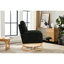 Chaise berçante de chambre de bébé pratique avec coussins à haute densité, base et surface respirante, pieds confortables en bois massif, tissu, design ergonomique-1704783448