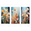 «Garden Delights Wild Expression Blooms - Flowers», ensemble de 3 reproductions d'art en métal-1112605854
