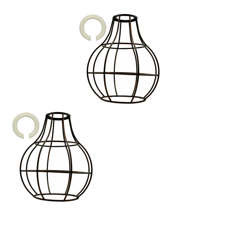 20cm H Metal Novelty Lamp Shade ( Screw On ), Rustic Red