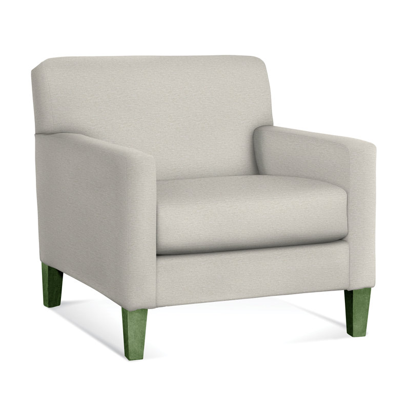 Tampa Armchair, White Performance Fabric; 0851-94, Java