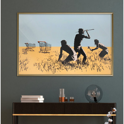 " Banksy trolley hunters " Print