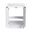 Meuble-lavabo autoportant de 48 po avec lavabo en résine et 2 armoires de rangement, portes à fermeture douce