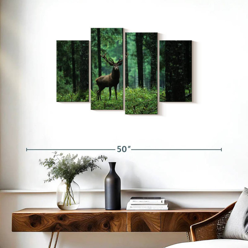 Brampt Elk In Forest, 22" H x 36" W