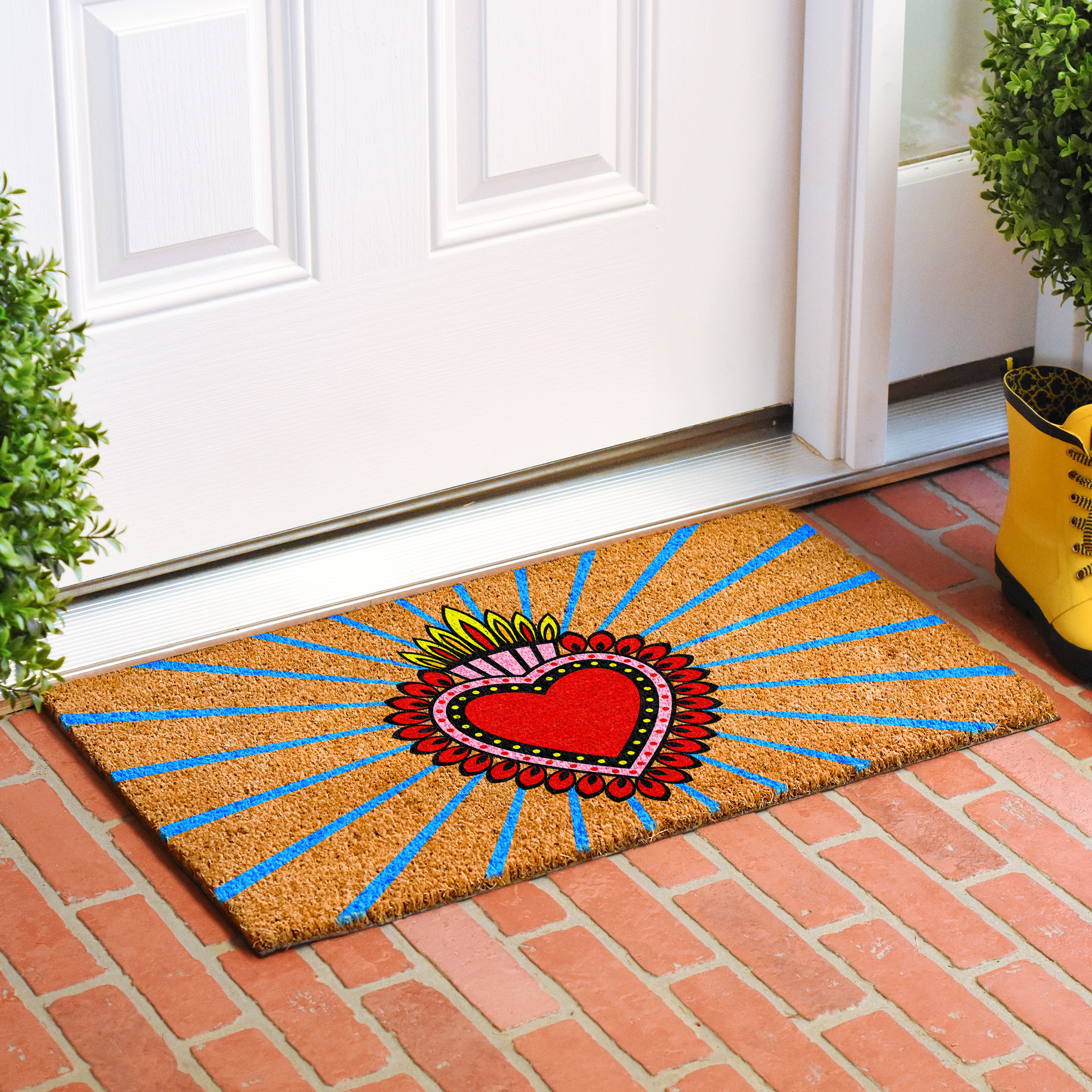 Milagro Heart Doormat 17" x 29"