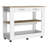 Kitchen Island 36" H, Six Casters, Two Drawers, Two Open Storage Shelves, Towel Hanger