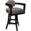 Tabouret de bar pivotant en bois Camili sur base en S-1917114445-1940356425-1938551395