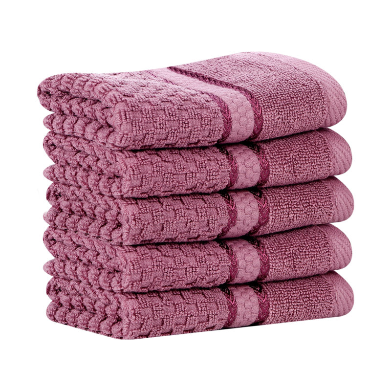 Collection de serviettes texturées 100% coton Mulaayam, Mauve raisin