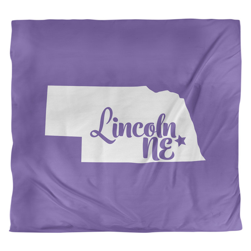 Housse de couette lincoln nebraska, Housse de couette pour grand lit, Mauve, Microfibre