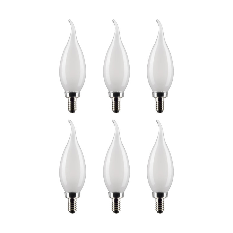 4 Watt (40 Watt Equivalent), CA10 LED, Dimmable Light Bulb, Cool White (2700K) E12/Candelabra Base, 4000K