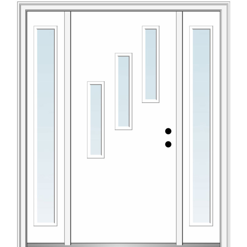 Portes d'entrée pré-fixées, Clair, H 81,75 po x l 64,5 po x P 4,563 po, S'ouvre à gauche vers l'intérieur