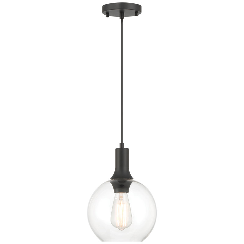 Luminaire suspendu 1 lumière Chantelle - Finition noir mat, Matte Black