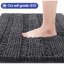 Ensemble de tapis de salle de bain rayé brun ultra doux et antidérapant en chenille pour salle de bain 3 pièces-1363908739