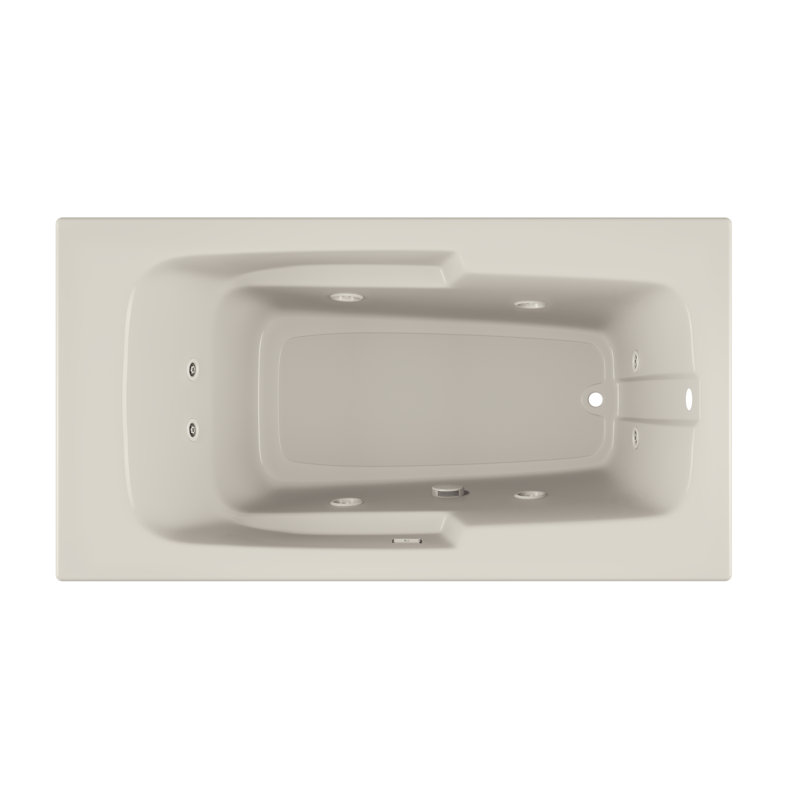 Cetra® 60" x 32" Whirlpool Bathtub, Oyster, Right, Yes