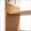 Meuble-lavabo de 15,75 po avec lavabo en résine réversible, armoire en panneau de fibres à densité moyenne, tablette réglable, porte à pousser, finition grain de bois, idéal pour les petits espaces
