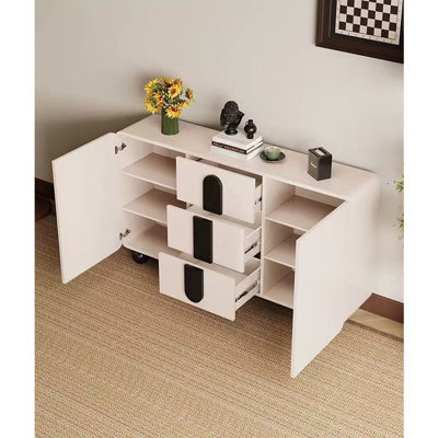 Buffet décoratif crème de style minimaliste