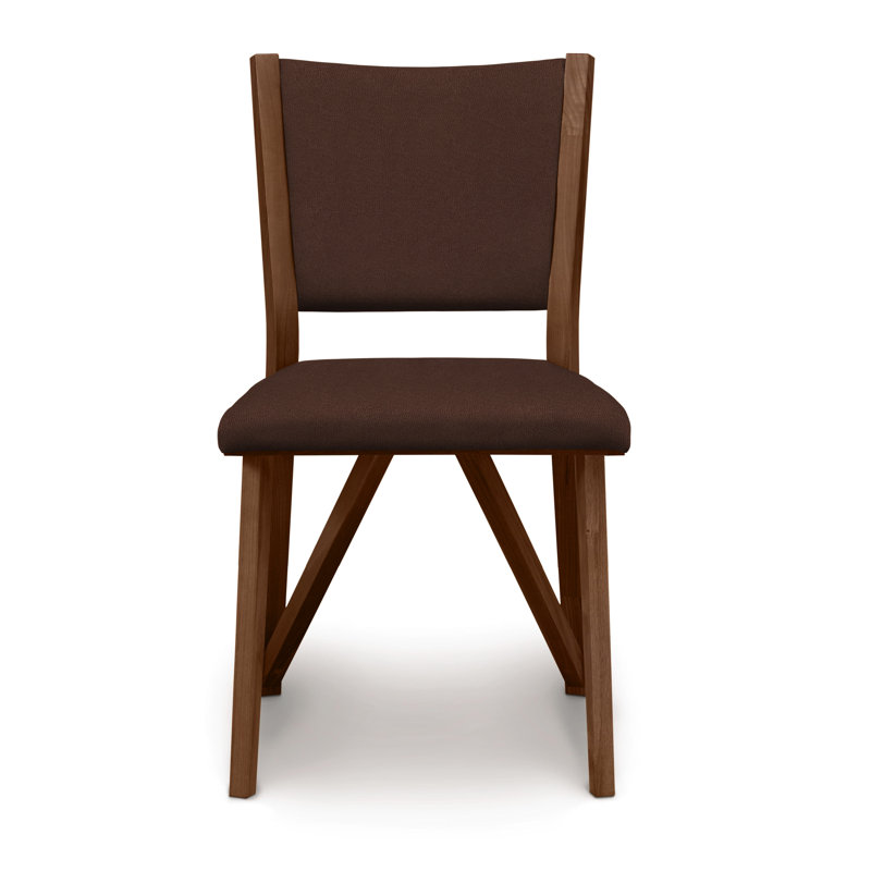 Exeter 19'' H Upholstered Side Chair, Saddle Cherry, Coffee Leather