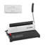 Manual Coil Spiral Binding Machine, 34-Hole Punch for 12 Sheets, Adjustable Binder for Letter/A4/A5 Documents, White and Black ABS Construction