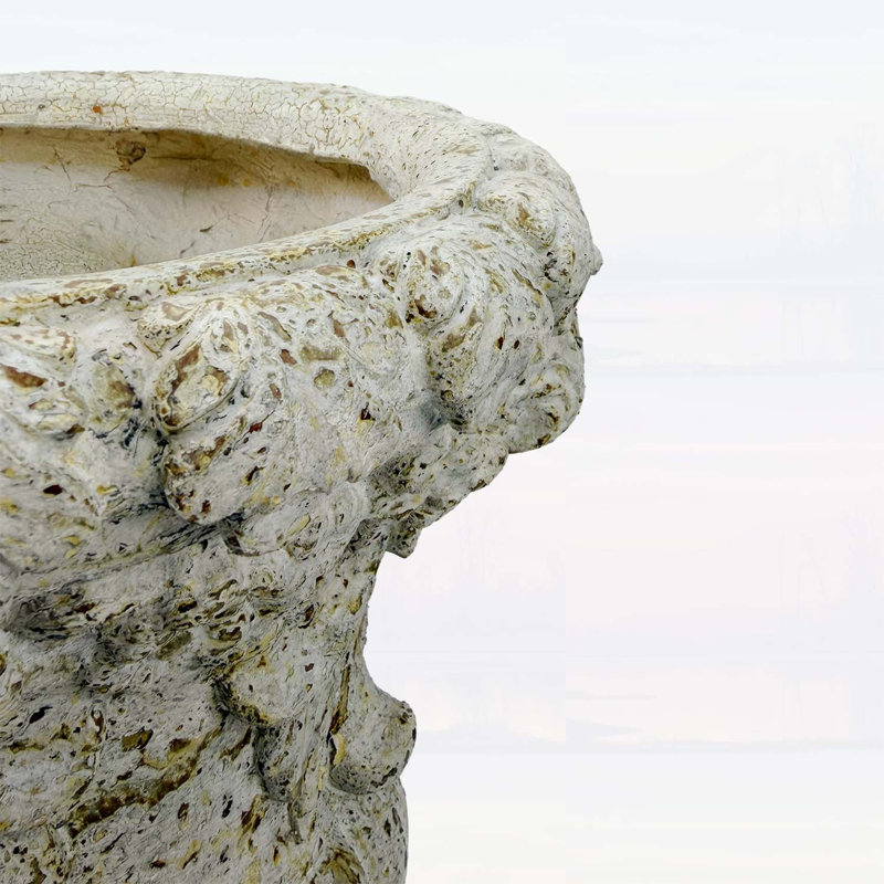 Jardinière MGO avec finition rouille, durable et décorative pour une utilisation extérieure et intérieure, comprend un trou de drainage pour des plantes saines