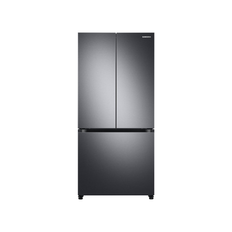 Samsung 18 cu. ft. Smart Counter Depth 3-Door French Door Refrigerator, Black Stainless Steel