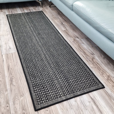 Non Slip Plain Solid Rug Flat Weave Kitchen Living Room Carpet
