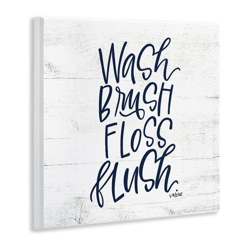«Rustic Bathroom Rules», art mural sur bois par Valerie Weiners