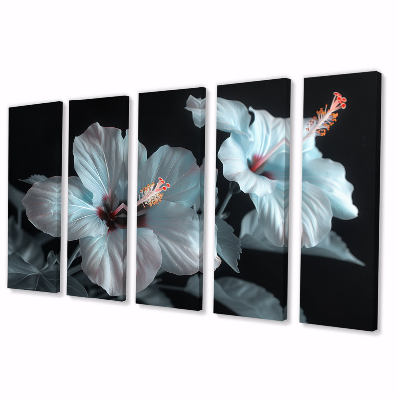 Roder - Hibiscus, ensemble de reproductions d'art mural, H 32 po x l 80 po