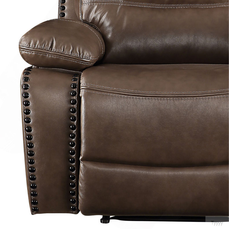 Fauteuil inclinable électrique brun avec accoudoirs coussinés
