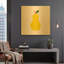 «Yellow Pear» par Ann Kelle, art mural en métal doré, 36 po x 36 po-133651219