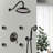 Matte Black Bathroom Fixture - 360 Rotating Shower Head, Hand Head Corrosion , 2 Heads-120951914