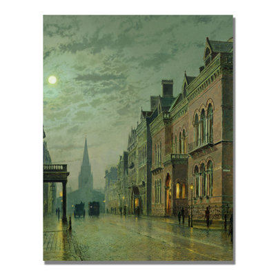 "Park Row, Leeds" by John Atkinson Grimshaw Photographic Print on Wrapped Canvas