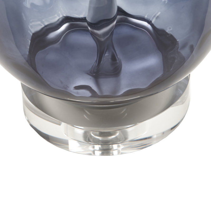 Lampe de table Arlean, Transparent, bleu marine