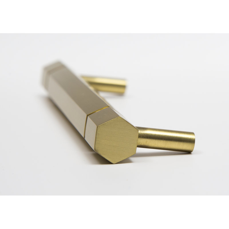 Facet Bar / Handle Pull, Satin Brass