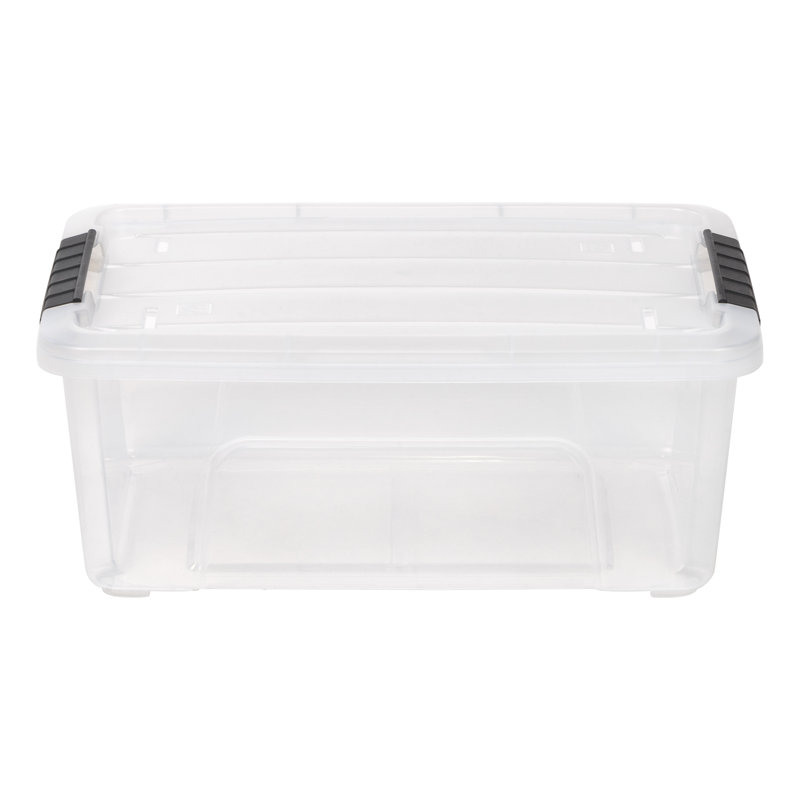 Contenant de rangement IRIS, Blanc transparent, H 6,5 po x l 11 po x P 16,5 po